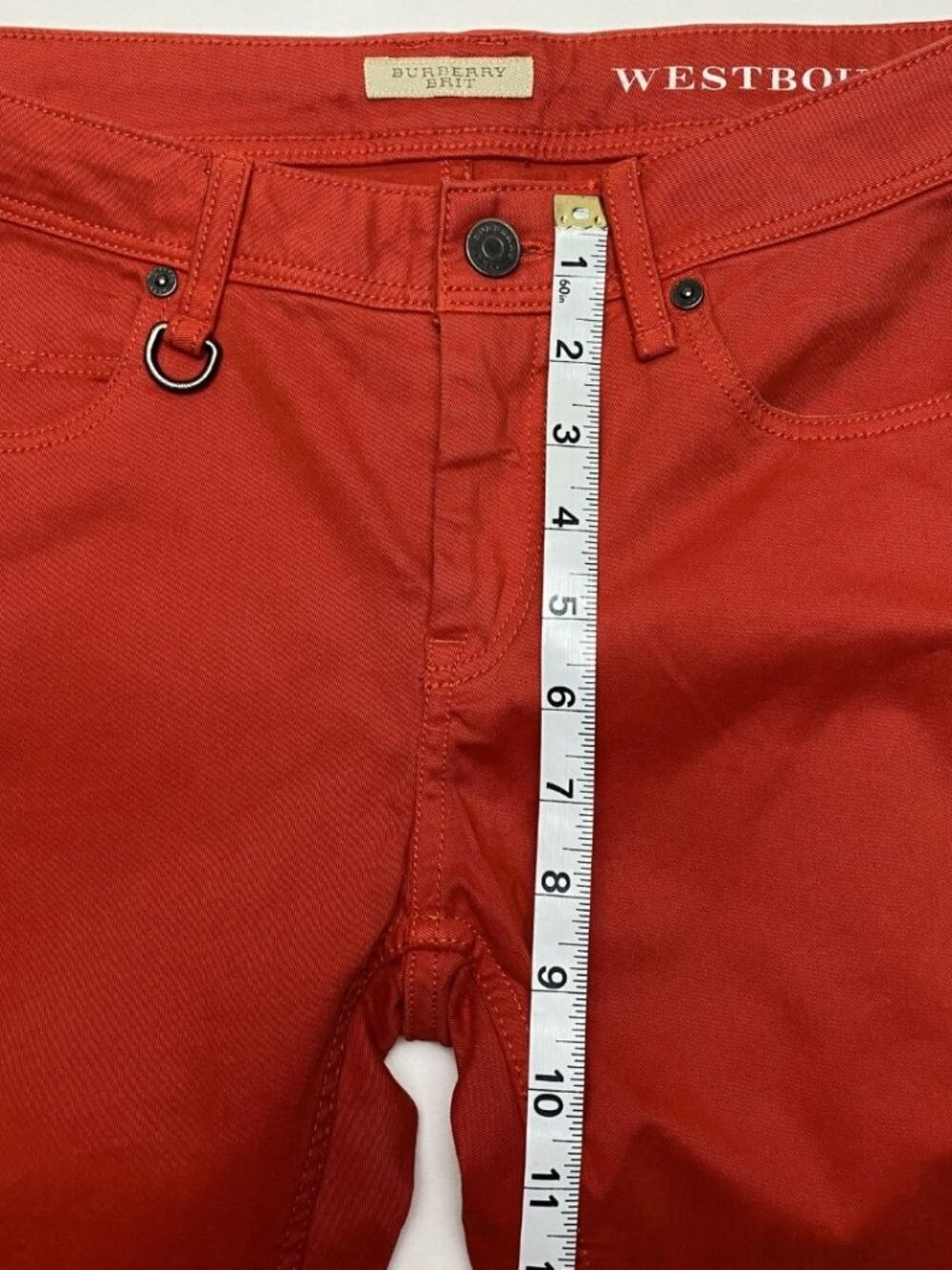 Burberry Brit Westbourne Skinny Ankle Red Jeans Size 28 - Picture 11 of 11